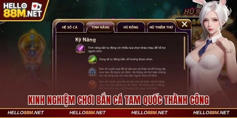 Kinh nghiệm chơi bắn cá Tam Quốc thành công